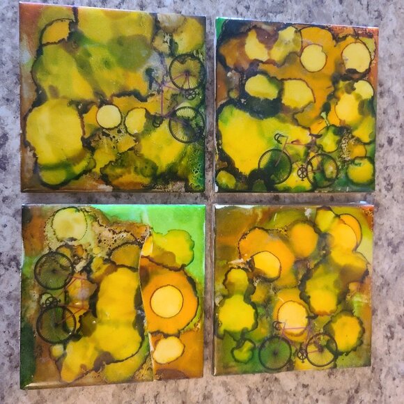 One of a kind Other - Decorative tile coasters